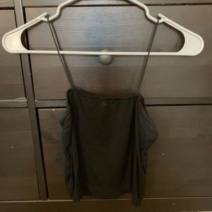 black cropped tank top